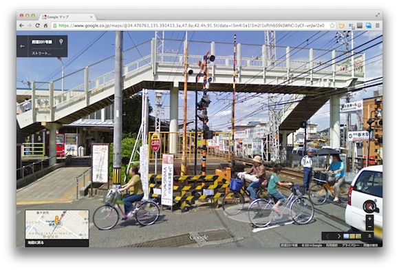 Googleストリートビュー（大阪府岸和田市・岸和田城散策）
