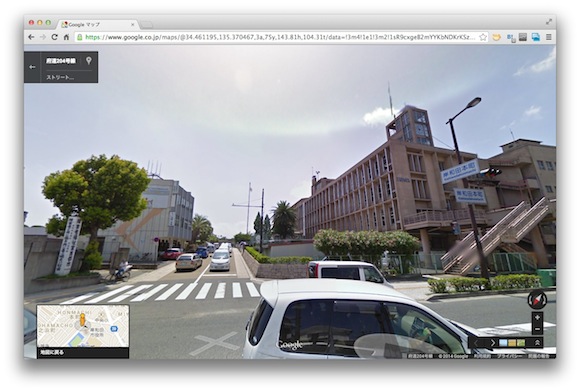 Googleストリートビュー（大阪府岸和田市・岸和田城散策）