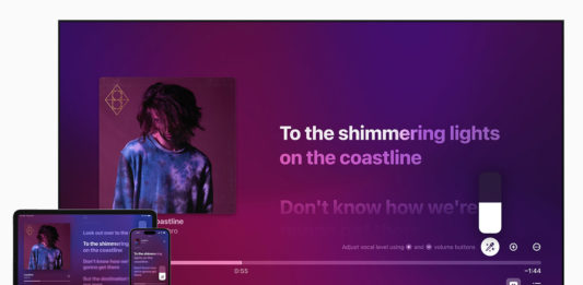 Apple Music Sing を使っているところ