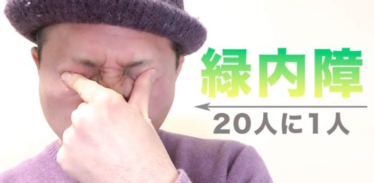 緑内障の割合　40歳以上の20人に1人